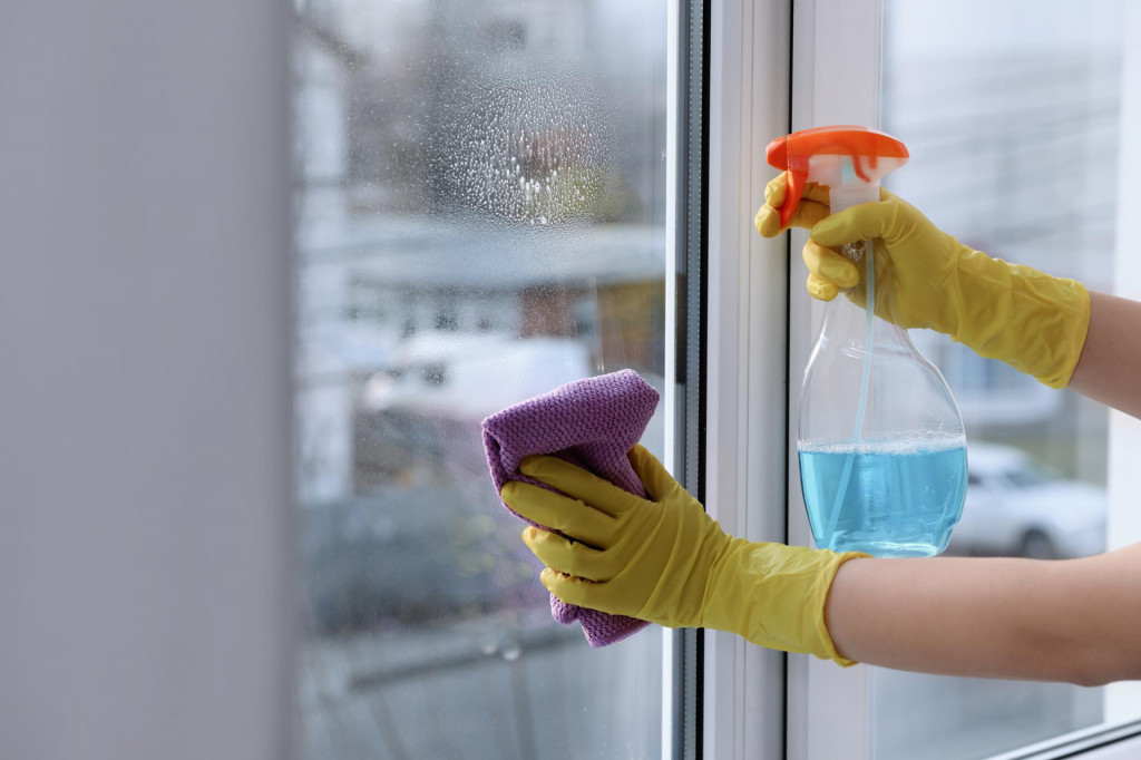Čišćenje prozora s glicerinom