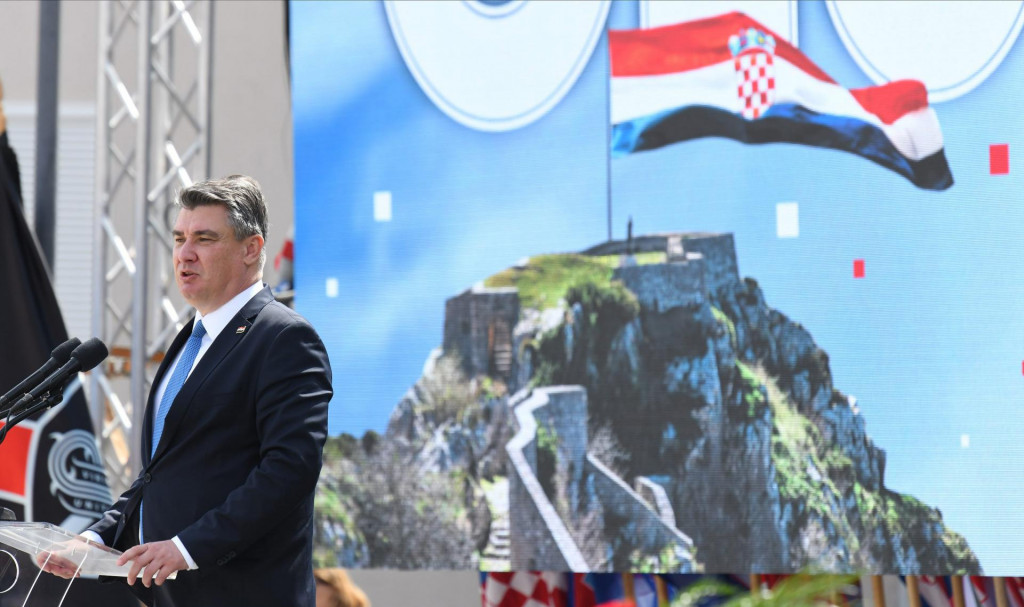 Predsjednik Milanović prošle godine na obilježavanju Dana pobjede u Kninu