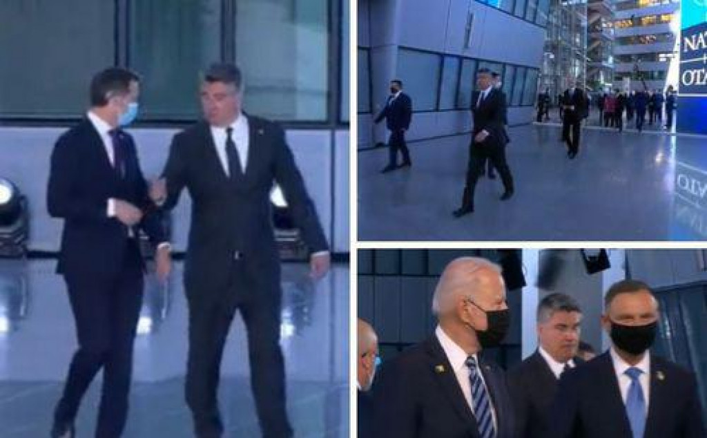 Hrvatski predsjednik Zoran Milanović jedini je hodao bez maske&lt;br /&gt;
 