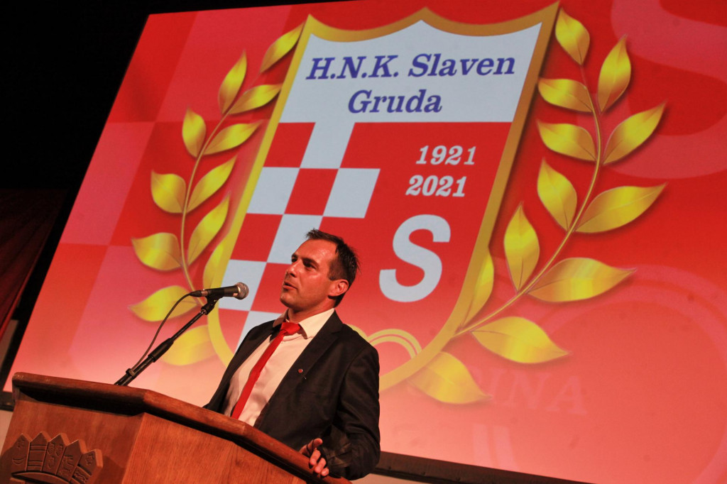 Proslava 100 godina HNK Slaven (Gruda) - predsjednik Pero Kapetanić