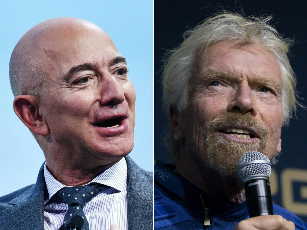 Jeff Bezos (lijevo) i Richard Branson - tko će prvi u orbitu?