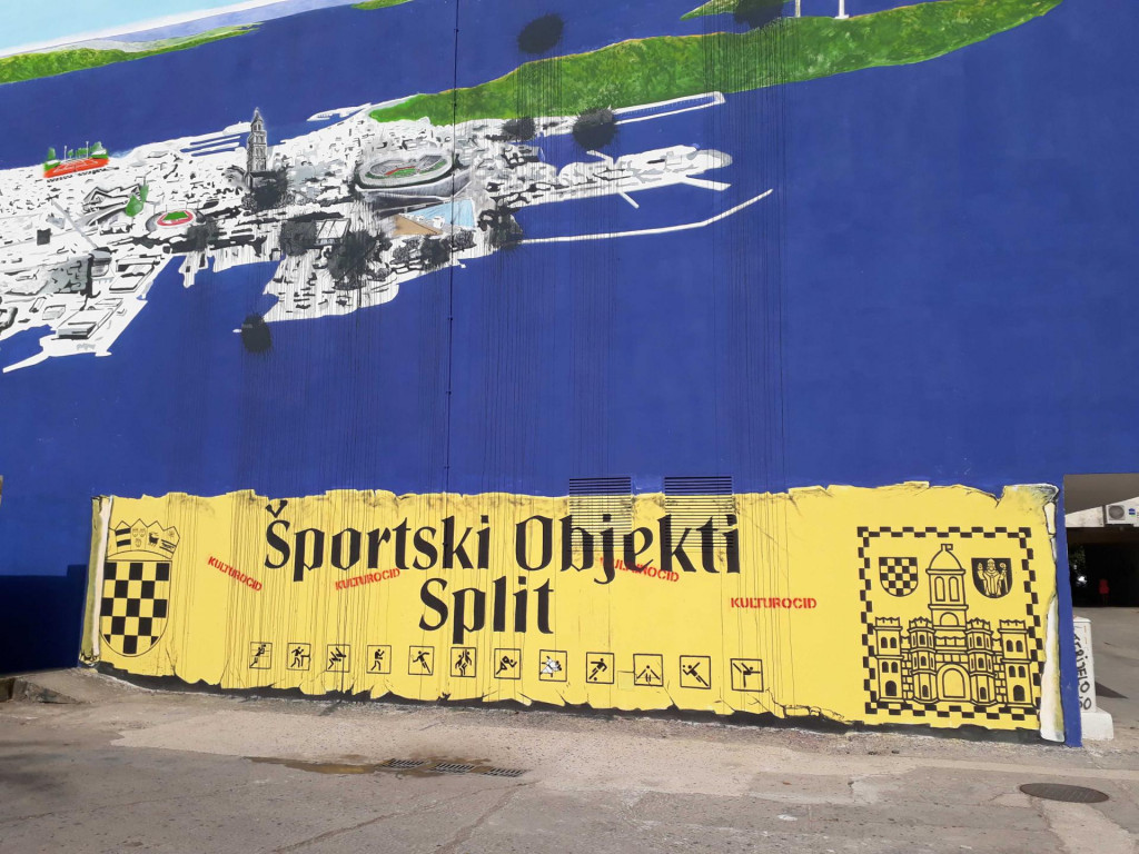Kulturoicid!, vrišti s oštećenoga novog murala na Gripama