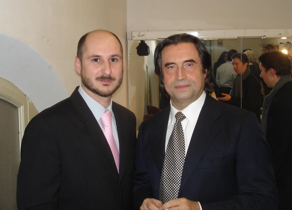 Siniša Vuković i Riccardo Muti, Teatro Alighieri, Ravenna, 2006. godine