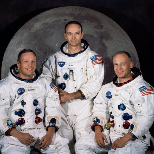 Posada Apola 11: astronauti Neil A. Armstrong, Michael Collins i Edwin E. Buzz Aldrin