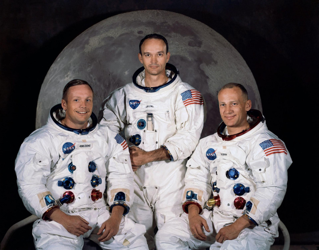 Posada Apola 11: astronauti Neil A. Armstrong, Michael Collins i Edwin E. Buzz Aldrin