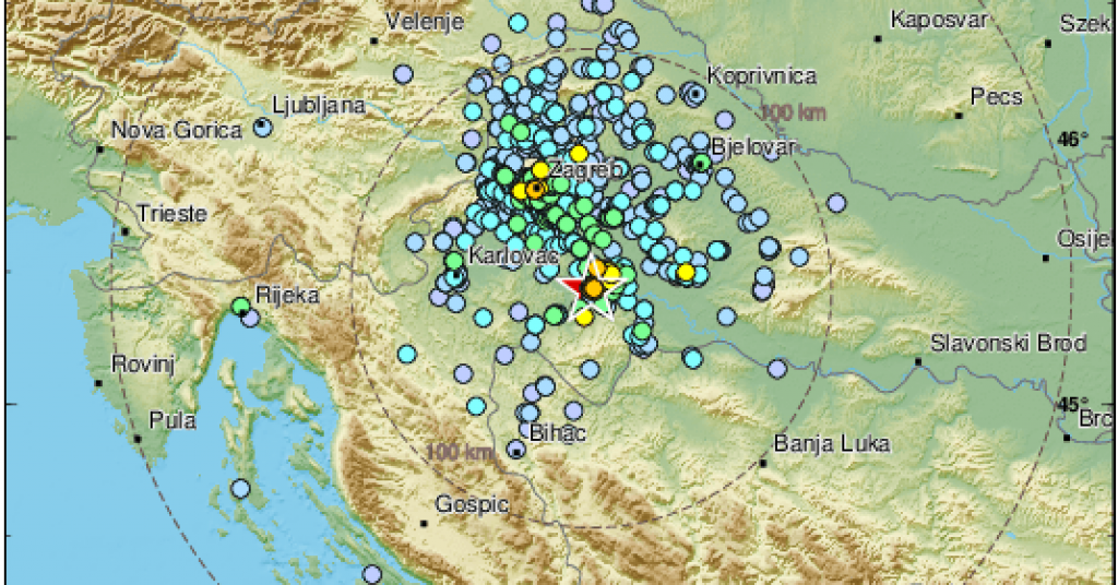 Potres u središnjoj Hrvatskoj
