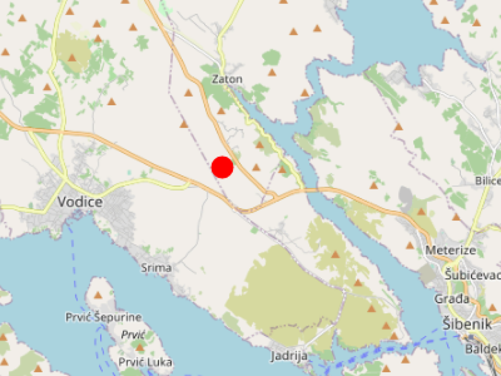 U subotu poslijepodne zabilježen je slab potres između Vodica i Zatona