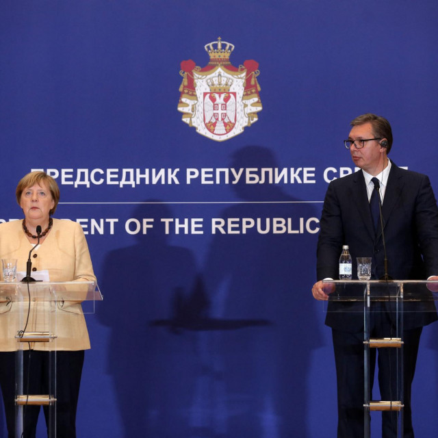 Susret &amp;#39;prijatelja&amp;#39; Angele Merkel i Aleksandra Vučića  