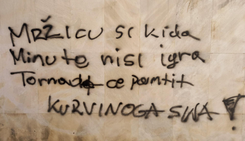 Grafit Tronada upućen Pavlu Marčinkoviću
