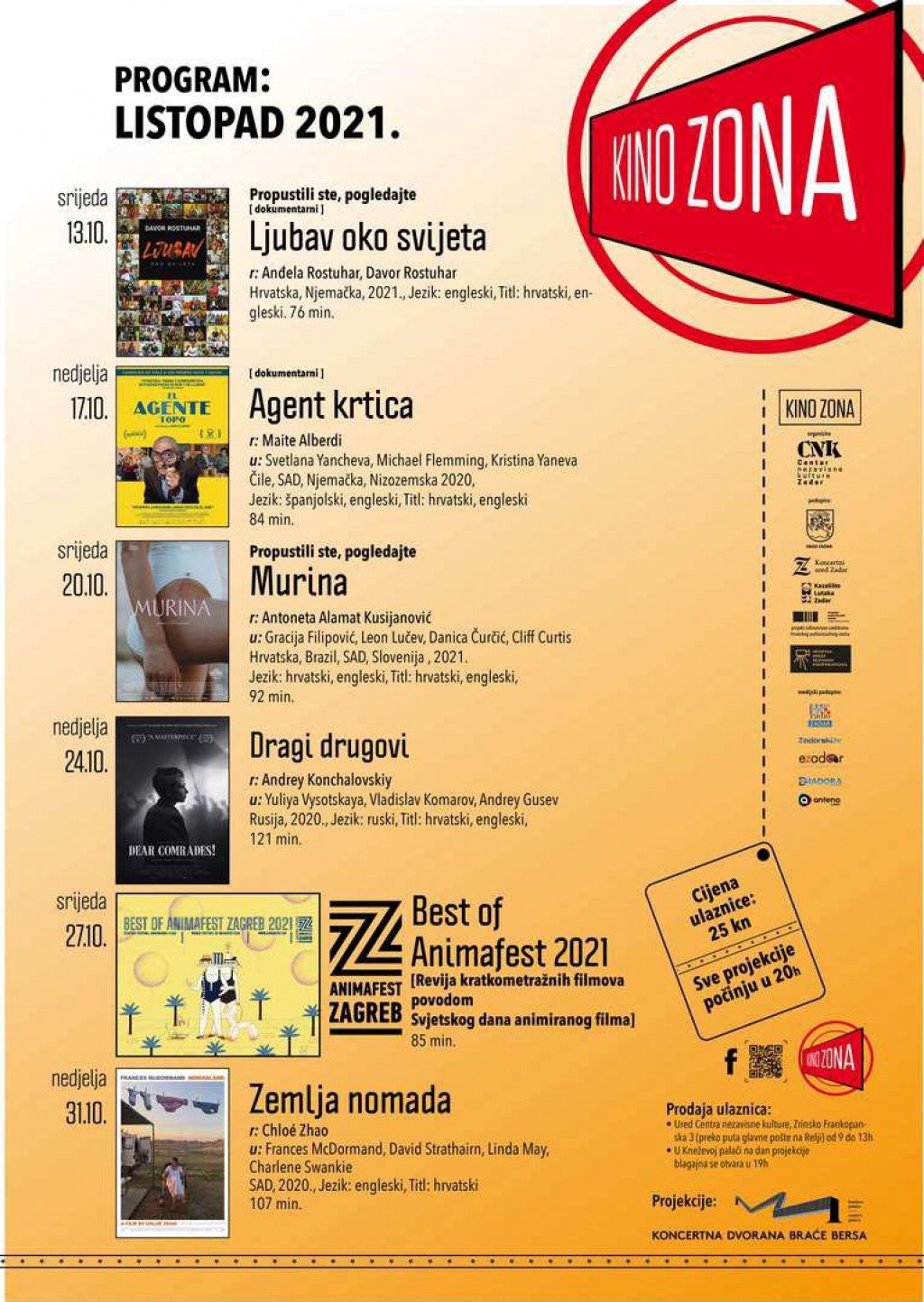 Kino Zona u listopadu