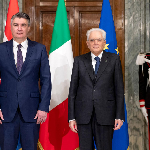 Zoran Milanović danas se u Rimu sastao s talijanskim predsjednikom Sergijom Mattarellom