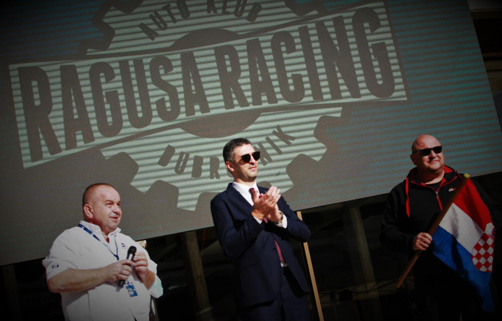 Dragan Serden, Mato Franković i Nikša Stahor za vrijeme otvaranja 18. Nagrade Ragusa Racinga