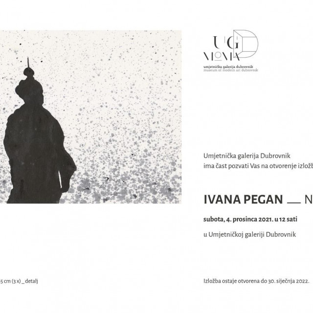 Izložba multimedijalne umjetnice Ivane Pegan &amp;#39;Negdje&amp;#39; bit će otvorena u Umjetničkoj galeriji Dubrovnik u subotu, 4. prosinca