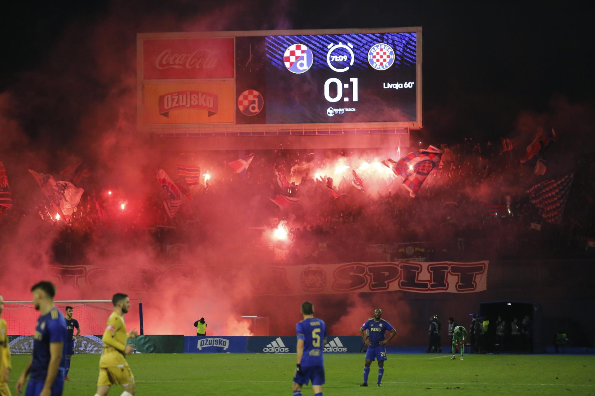 Amer Gojak of Dinamo Zagreb and Marko Livaja of Hajduk Split