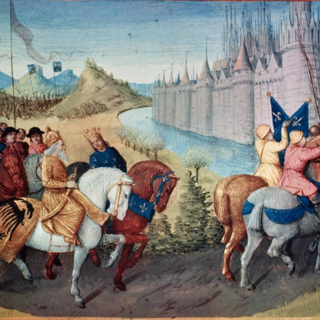 Ulazak Luja VII i Konrada III u Carigrad tijekom križarskih ratova, Bibliotheque Nationale, Pariz