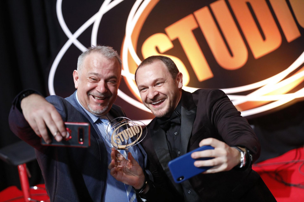 Zoran Šprajc i Enis Bešlagić na lanjskoj dodjeli nagrada Zlatni Studio. I Šprajc i RTL Direkt nominirani su i ove godine