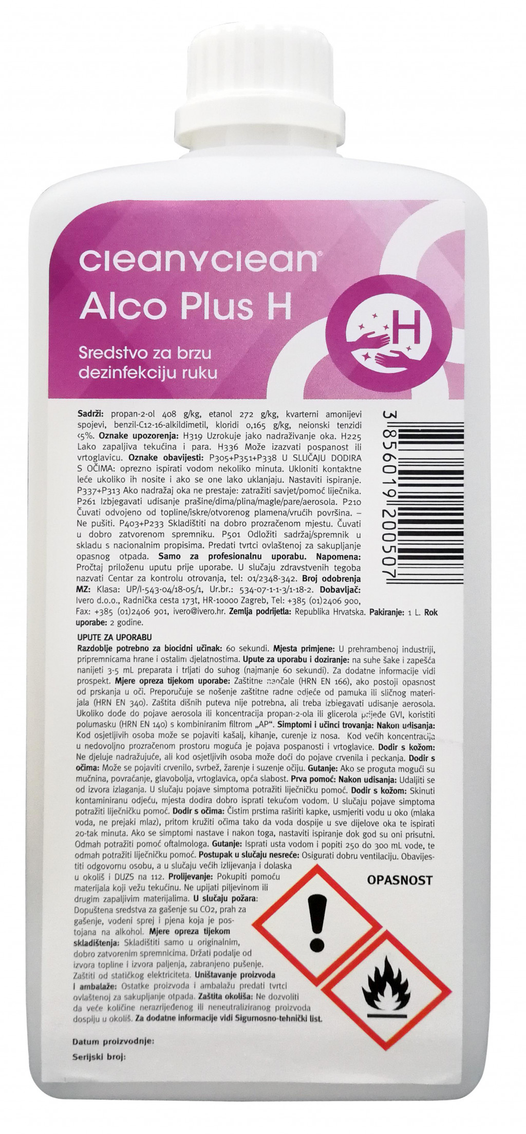 IVERO Cleanyclean Alco Plus H