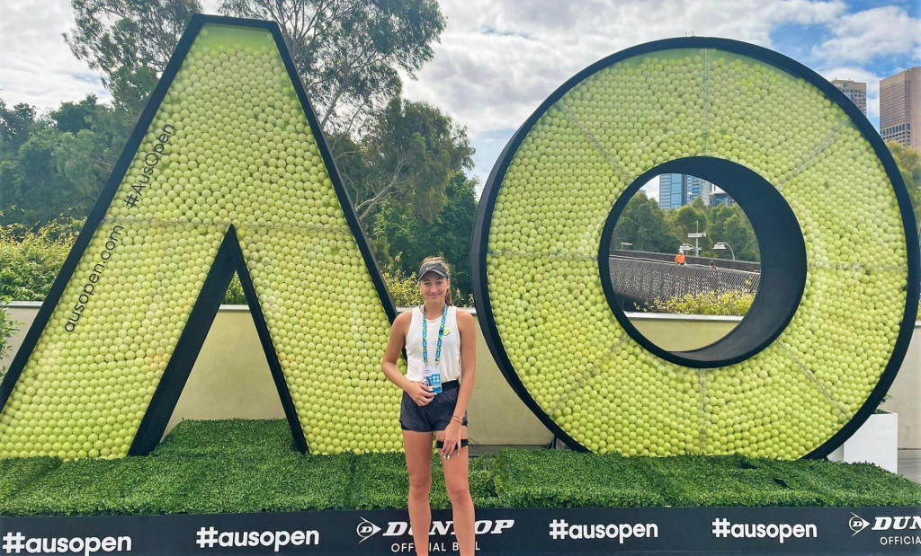Lucija Ćirić Bagarić u Melbourne Parku, domu Australian Opena