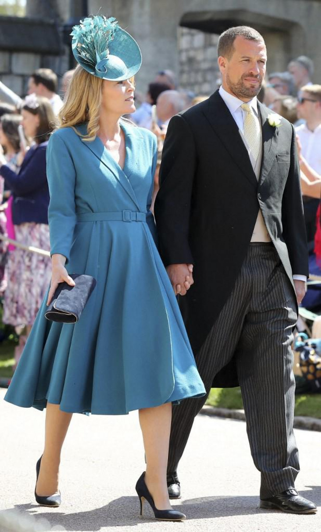 Peter Phillips i tadašnja supruga Autumn Phillips prilikom vjenčanja princa Harryja i  Meghan Markle u Windsoru  2018. 
