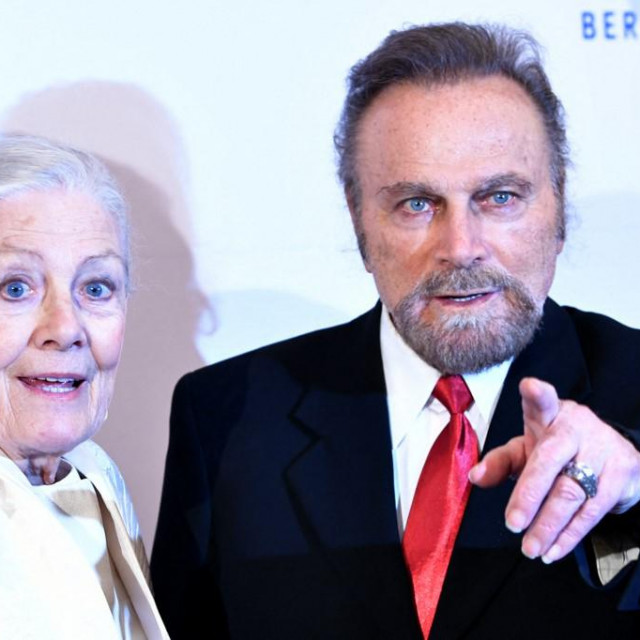 23 February 2020, Berlin: 70th Berlinale, Cinema for Peace Gala: Actress Vanessa Redgrave and her husband actor Franco Nero. The International Film Festival takes place from 20.02. to 01.03.2020. Photo: Jens Kalaene/dpa-zentralbild/dpa (Photo by JENS KALAENE/dpa-zentralbild/dpa Picture-Alliance via AFP)