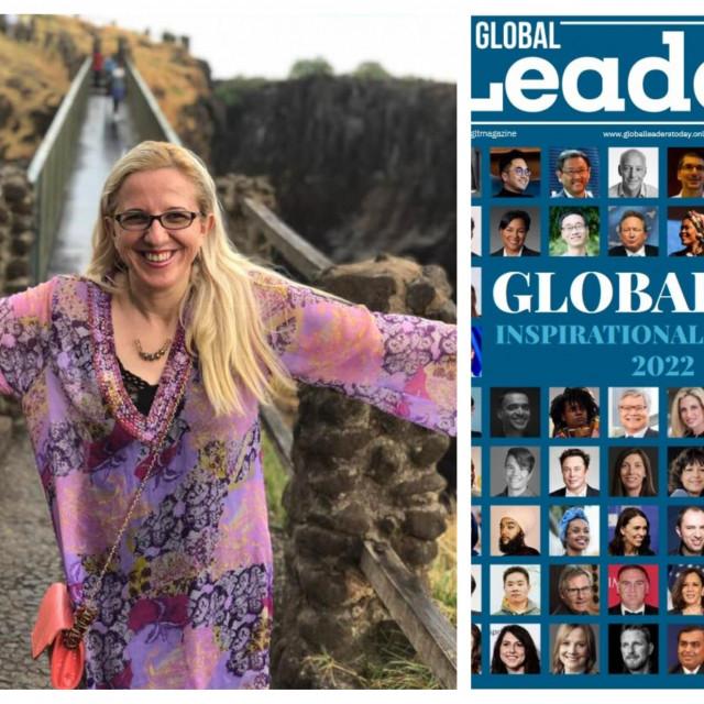 Dr. Maja Zelihić (privatni album), naslovnica časopisa Global Leaders
