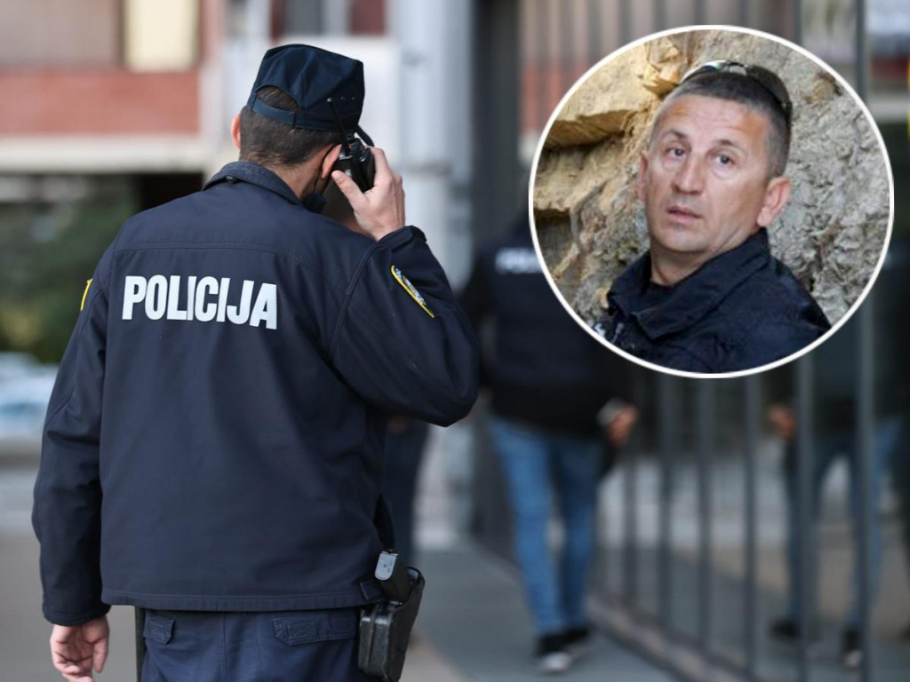 Željko Đekić (u krugu). policija ispred Lidla na Poljičkoj/Cropix