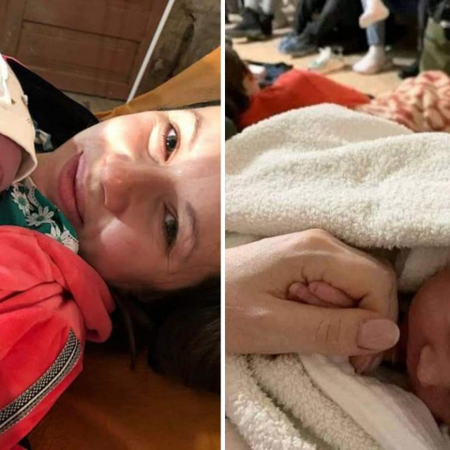 Majka i dječak koji je druga beba rođena pod velikim stresom u Kijevu