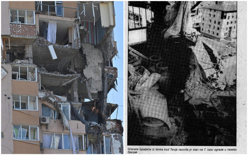 Pogođeni neboder u Kijevu i Tenji, različiti kalibri, slični nišandžije