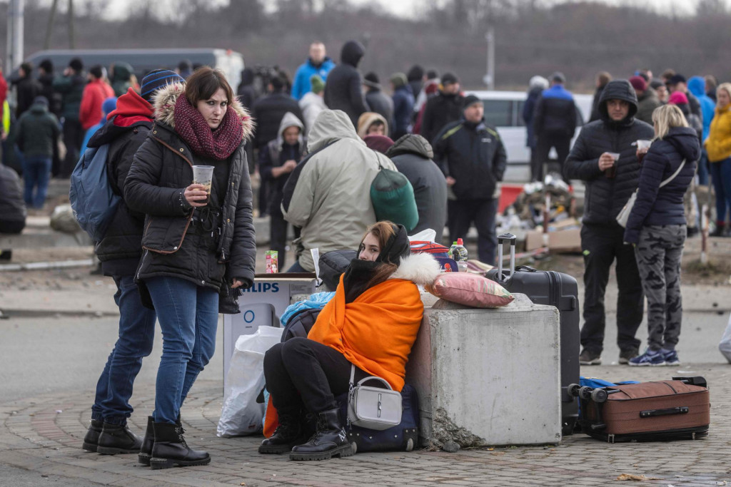 Ukrajinske izbjeglice na granici sa Poljskom