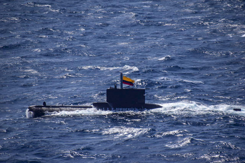 Kolumbijska podmornica u akciji 70 milja od Kartagene