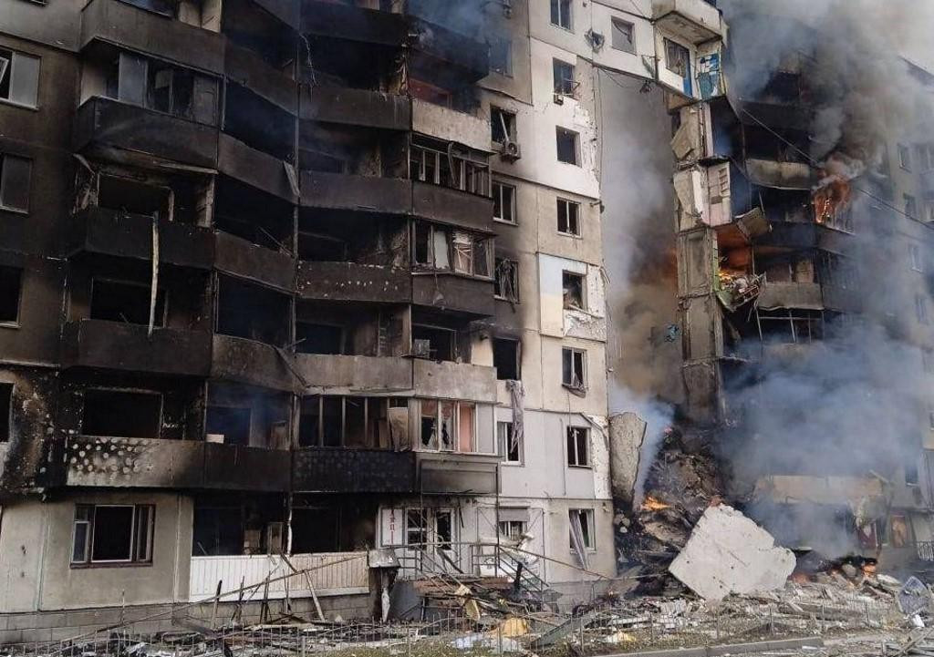  Ruska razaranja u gradu Borodjanki 