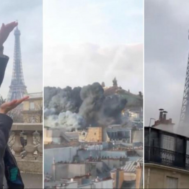 &lt;p&gt;Lažno rušenje Eiffelova tornja, za mnoge uznemirujuća snimka&lt;br /&gt;
 &lt;/p&gt;
