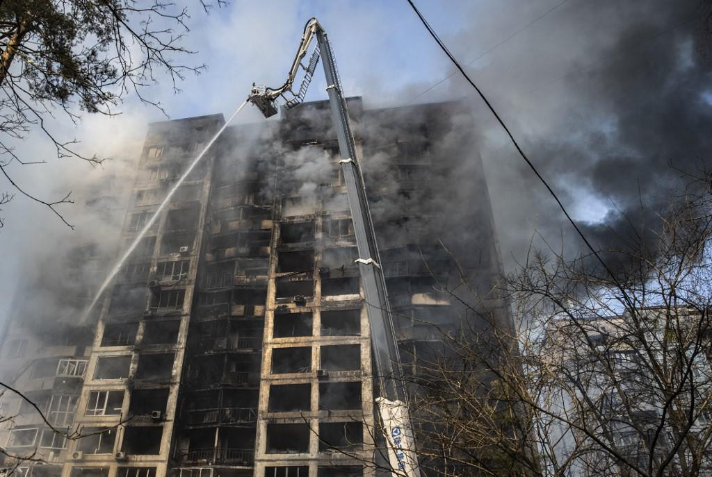 &lt;p&gt;Jedna od kijevskih zgrada koje su izgorjele uslijed raketiranja&lt;/p&gt;
