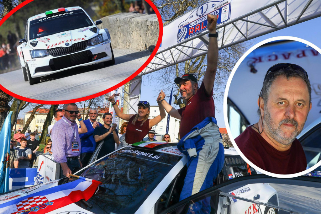 &lt;p&gt;Niko Pulić slavi sa suvozačicom Aleksandrom Kovačić pobjedu u konkurenciji hrvatskih posada na Quattro Rriver rallyju u Karlovcu&lt;/p&gt;
