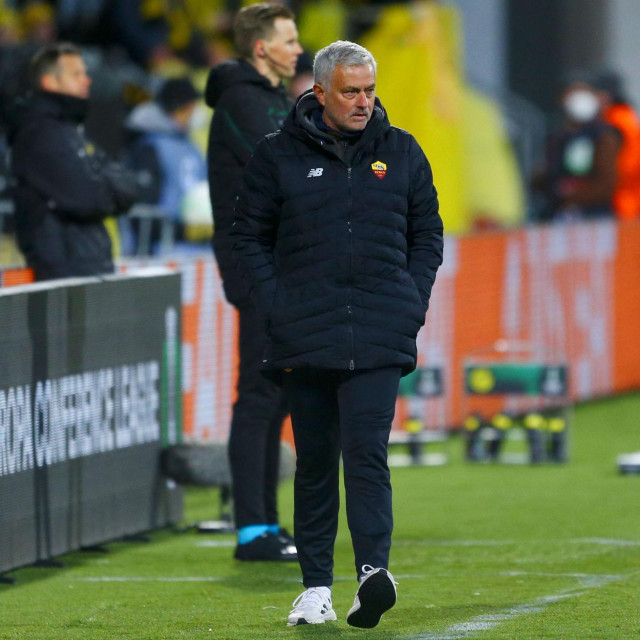 &lt;p&gt;Roma&amp;#39;s Portuguese head coach Jose Mourinho follows the action from the sidelines during the UEFA Europa conference league football match FK Bodo/Glimt v AS Roma at Aspmyra Stadium in Bodo on April 7, 2022. (Photo by Mats Torbergsen/NTB/AFP)/Norway OUT&lt;/p&gt;