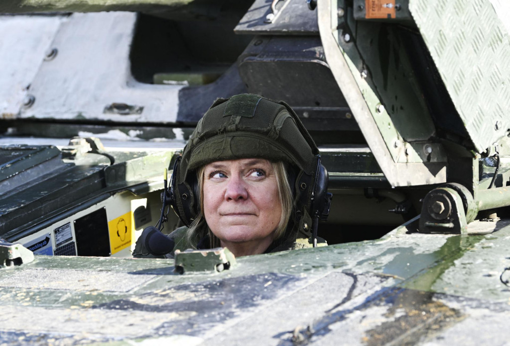 &lt;p&gt;Švedska premijerka Magdalena Andersson tijekom vojne vježbe  &lt;/p&gt;