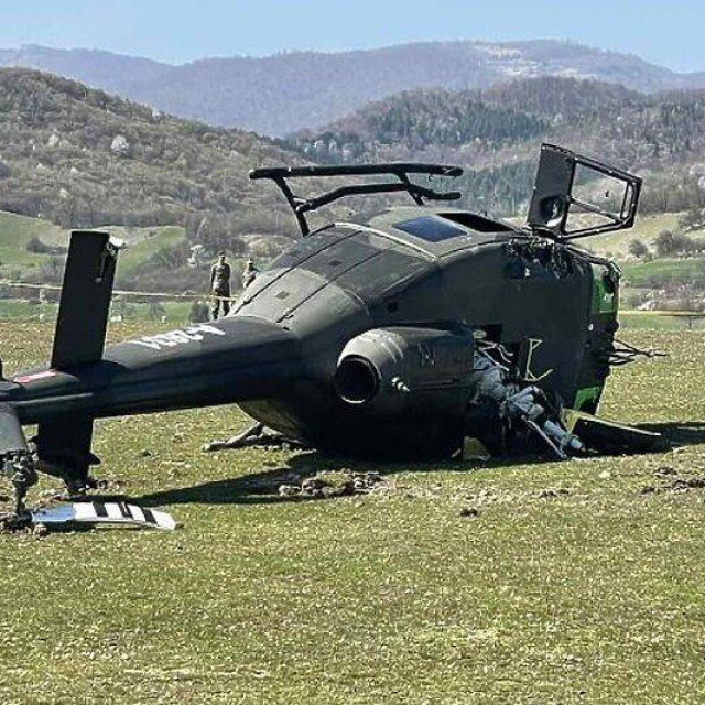 &lt;p&gt;Prevrnuti i teško oštećeni helikopter na poligonu kod Visokog&lt;/p&gt;