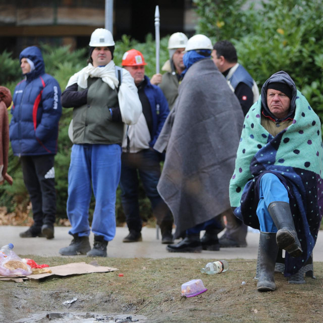 <p>Bosansko-hercegovački rudari na prosvjedu u studenome pro&scaron;le godine ispred Vlade Federacije BiH</p>