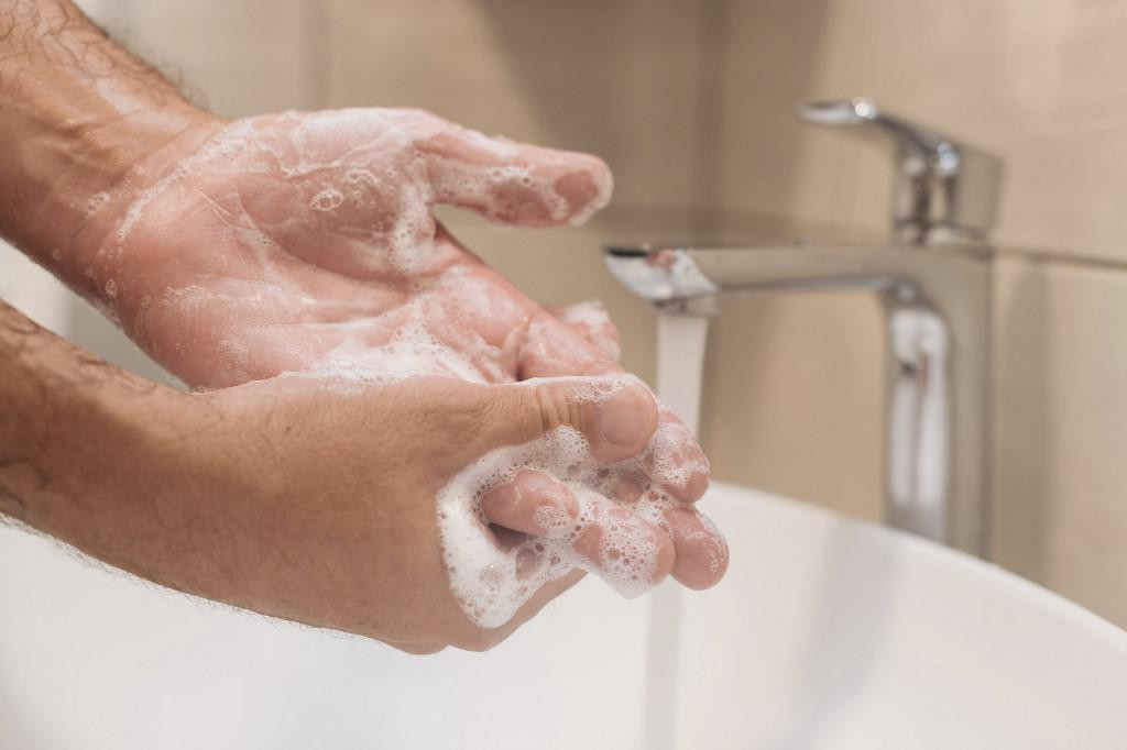 &lt;p&gt;Hand washing. (Photo by IGOR STEVANOVIC/SCIENCE PHOTO/IST/Science Photo  via AFP)&lt;/p&gt;