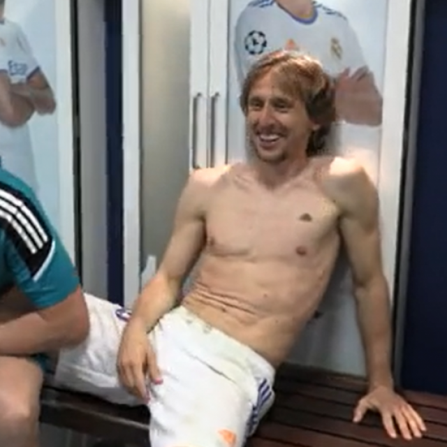 &lt;p&gt;Luka Modrić u svvlačionici nakon prolaska u finale Lige prvaka&lt;/p&gt;