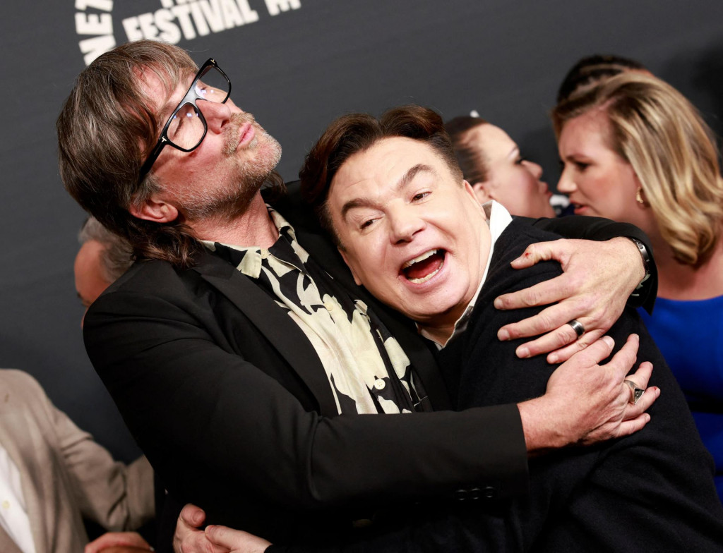 &lt;p&gt;Director Tim Kirby (L) and Canadian actor Mike Myers arrive for Netflix�s ”The Pentaverate” after party at Liaison restaurant in Los ANgeles on May 4, 2022. (Photo by Michael Tran/AFP)&lt;/p&gt;