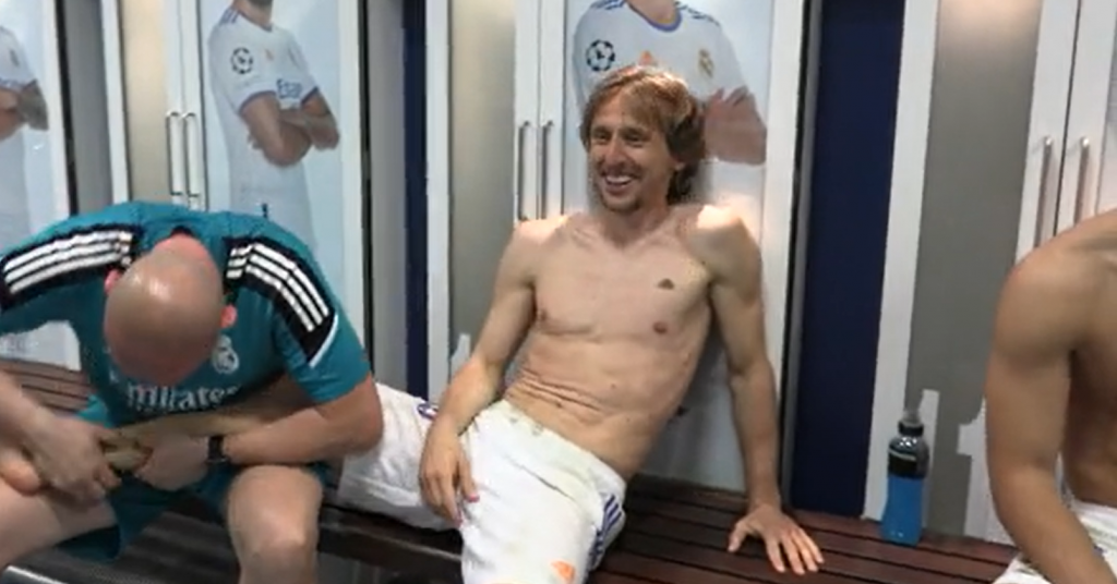 &lt;p&gt;Luka Modrić u svvlačionici nakon prolaska u finale Lige prvaka&lt;/p&gt;