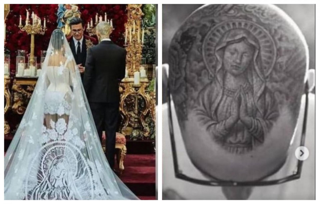 &lt;p&gt;Vjenčanica D &amp; G Kourtney Kardashian i glava supruga Travisa Barkera&lt;/p&gt;