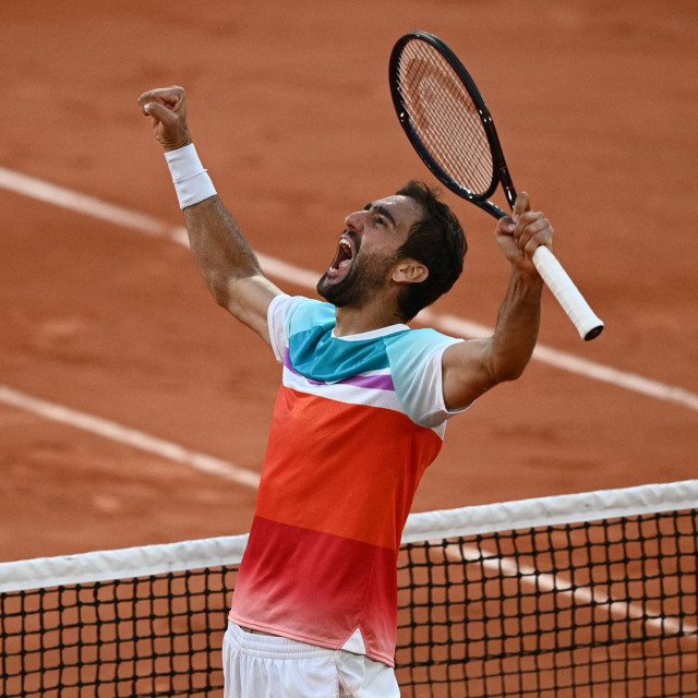 &lt;p&gt;Croatia&amp;#39;s Marin Cilic celebrates after victory over Russia&amp;#39;s Andrey Rublev in their men&amp;#39;s quarter-final singles match on day eleven of the Roland-Garros Open tennis tournament at the Court Philippe-Chatrier in Paris on June 1, 2022. (Photo by Christophe ARCHAMBAULT/AFP)&lt;/p&gt;