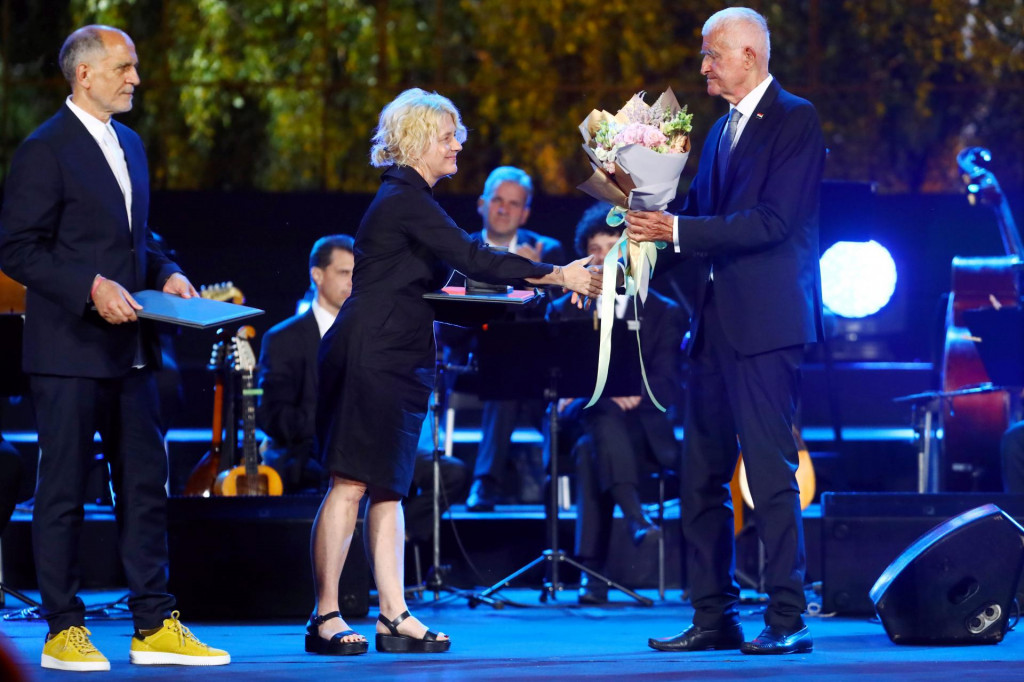 &lt;p&gt;Iva Letilovic, Igor Pedisic, godisnja nagrada Vladimir Nazor za projekt Providurova palaca u Zadru.&lt;/p&gt;