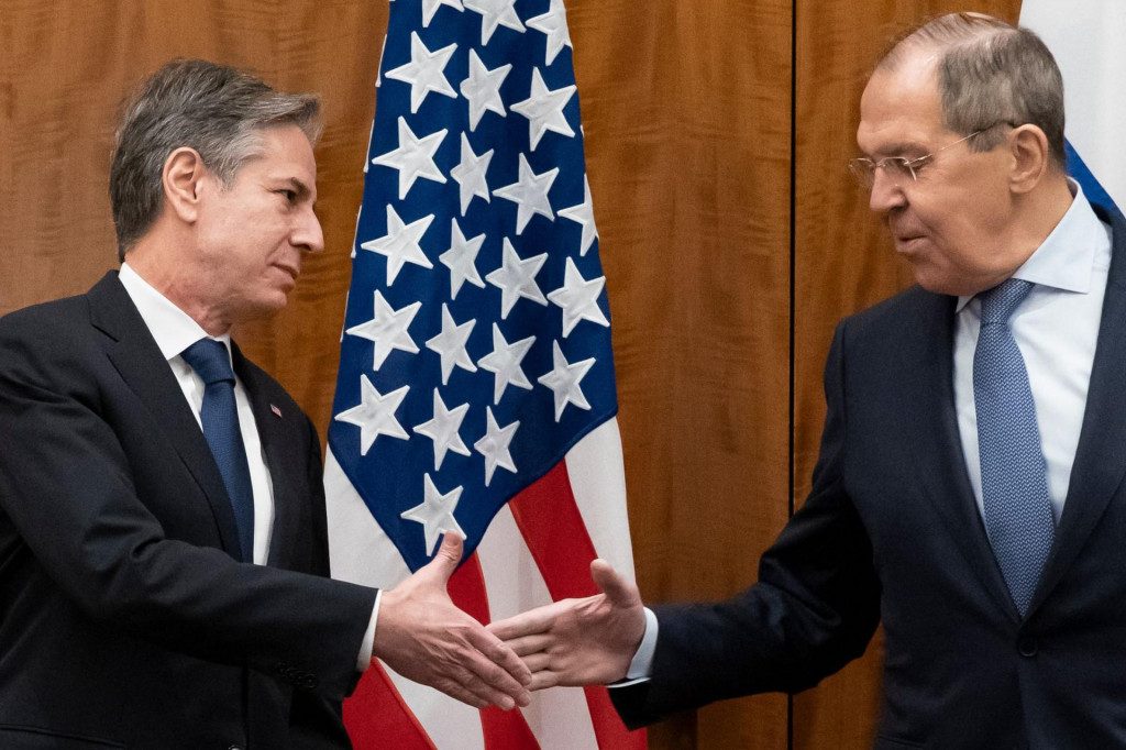 &lt;p&gt;(FILES) In this file photo taken on January 21, 2022 US Secretary of State Antony Blinken (L) and Russian Foreign Minister Sergey Lavrov shake hands before their meeting in Geneva, Switzerland. - The US said on February 17, 2022 that Blinken and Lavrov would meet next week if there is no Russian invasion of Ukraine. (Photo by Alex Brandon/POOL/AFP)&lt;/p&gt;