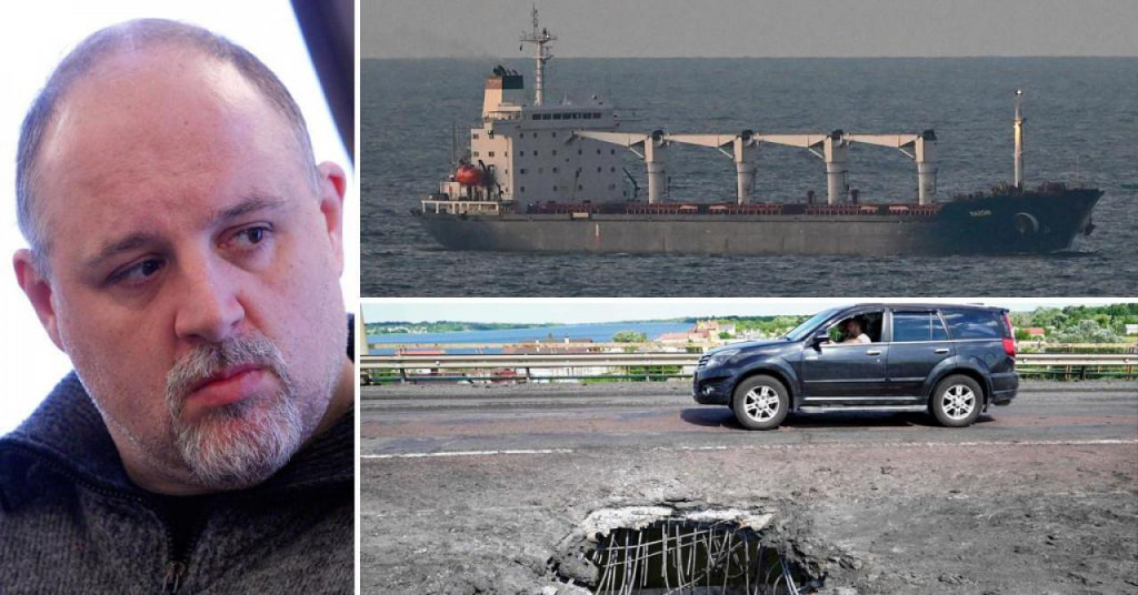 &lt;p&gt;Igor Tabak, brod ”Razoni” koji je isplovio s ukrajinskim kukuruzom i oštećeni most preko Dnjepra u Hersonskoj oblasti&lt;/p&gt;