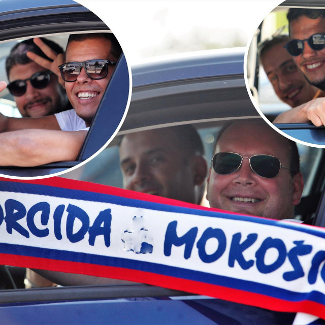 &lt;p&gt;Stižu navijači Hajduka s hrvatskog juga u Split, evo ih u Dugopolju, izlaz s autoputa&lt;/p&gt;