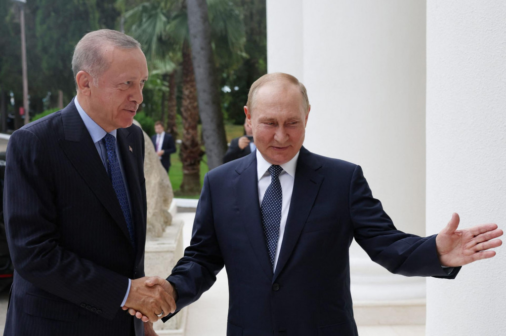 &lt;p&gt;This handout picture taken and released by Turkish Presidential Press Service on August 5, 2022 shows Russia&amp;#39;s President Vladimir Putin (R) shaking hands with Turkish President Recep Tayyip Erdogan (L) in Sochi. (Photo by Murat KULA/TURKISH PRESIDENTIAL PRESS SERVICE/AFP)/RESTRICTED TO EDITORIAL USE - MANDATORY CREDIT ”AFP PHOTO/TURKISH PRESIDENTIAL PRESS SERVICE” - NO MARKETING NO ADVERTISING CAMPAIGNS - DISTRIBUTED AS A SERVICE TO CLIENTS&lt;/p&gt;