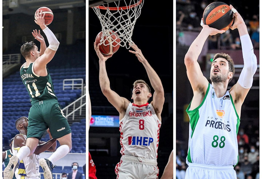 &lt;p&gt;Mario Hezonja (Real Madrid), Roko Prkačin (Girona) i Ante Tomić (Joventut)&lt;/p&gt;